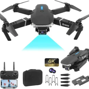 E88 Pro Ayoo Best New Mini Drone With Camera 4k for adult For Kids hd Dual Camera Adults and Teenager Fordable Remote RC HD 1080P Quad-Copter FPV Wifi Transmission Phone Control Black