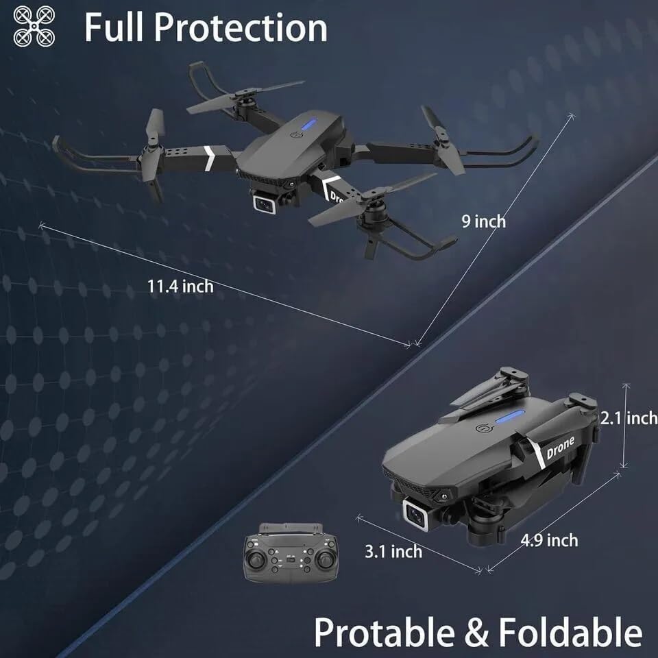 E99 PRO Drone with 4K HD Dual Camera Foldable Mini