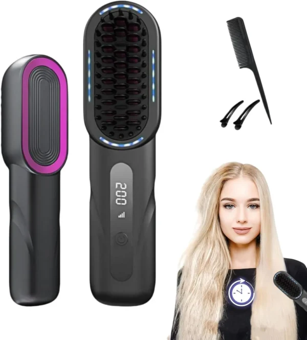 Straight Hair Comb USB Rechargeable