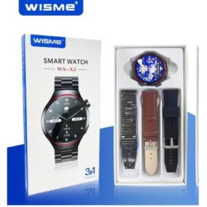 Wisme WS-X2 Smartwatch for Men with 3 Interchangeable Straps