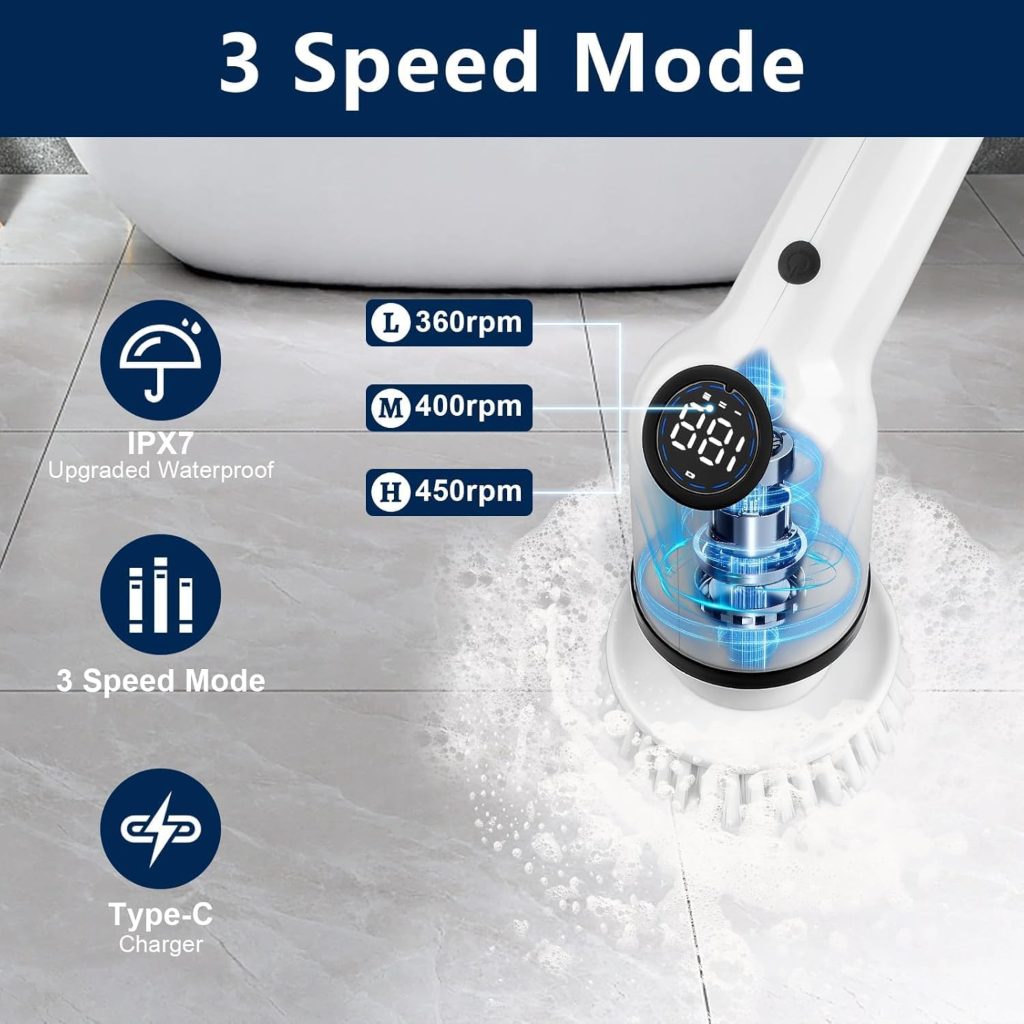 9 in 1 Electric Cleaning Brush, Electric Spin Scrubber img6