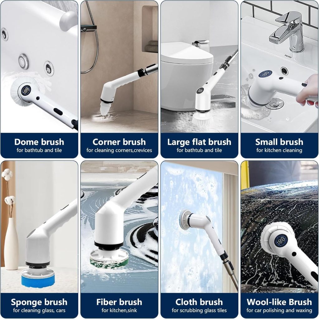 9 in 1 Electric Cleaning Brush, Electric Spin Scrubber img5
